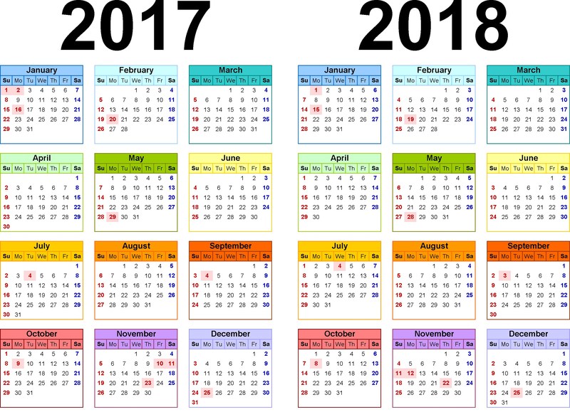 2017-18 Academic Year Calendar
