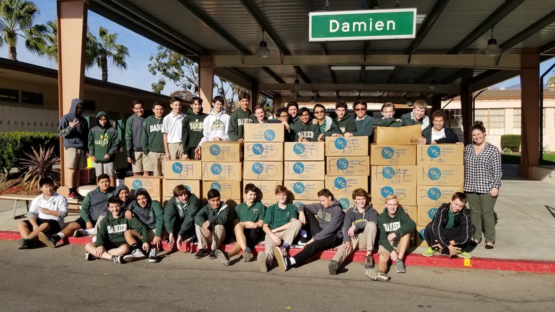 Serving in the Spirit of St. Damien: Thank you Spartans & the Damien Family!