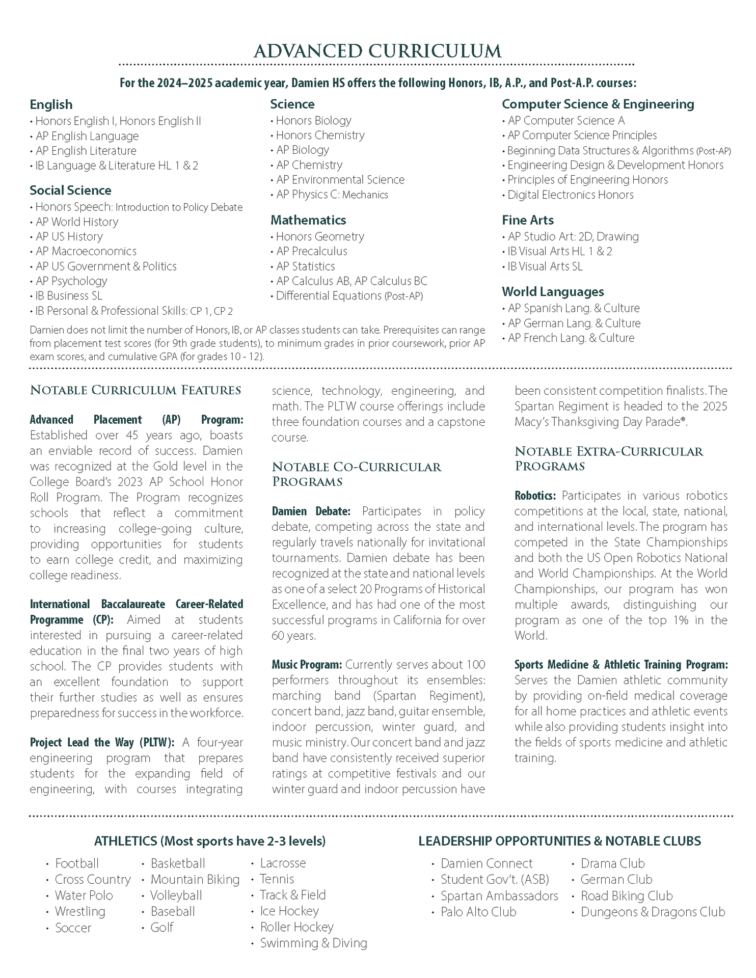 School Profile page 2