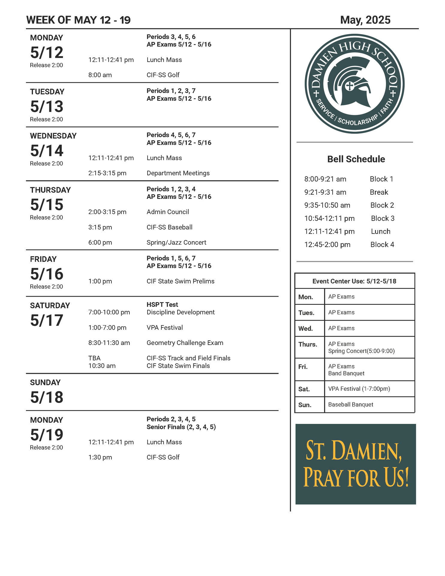 schedule 
