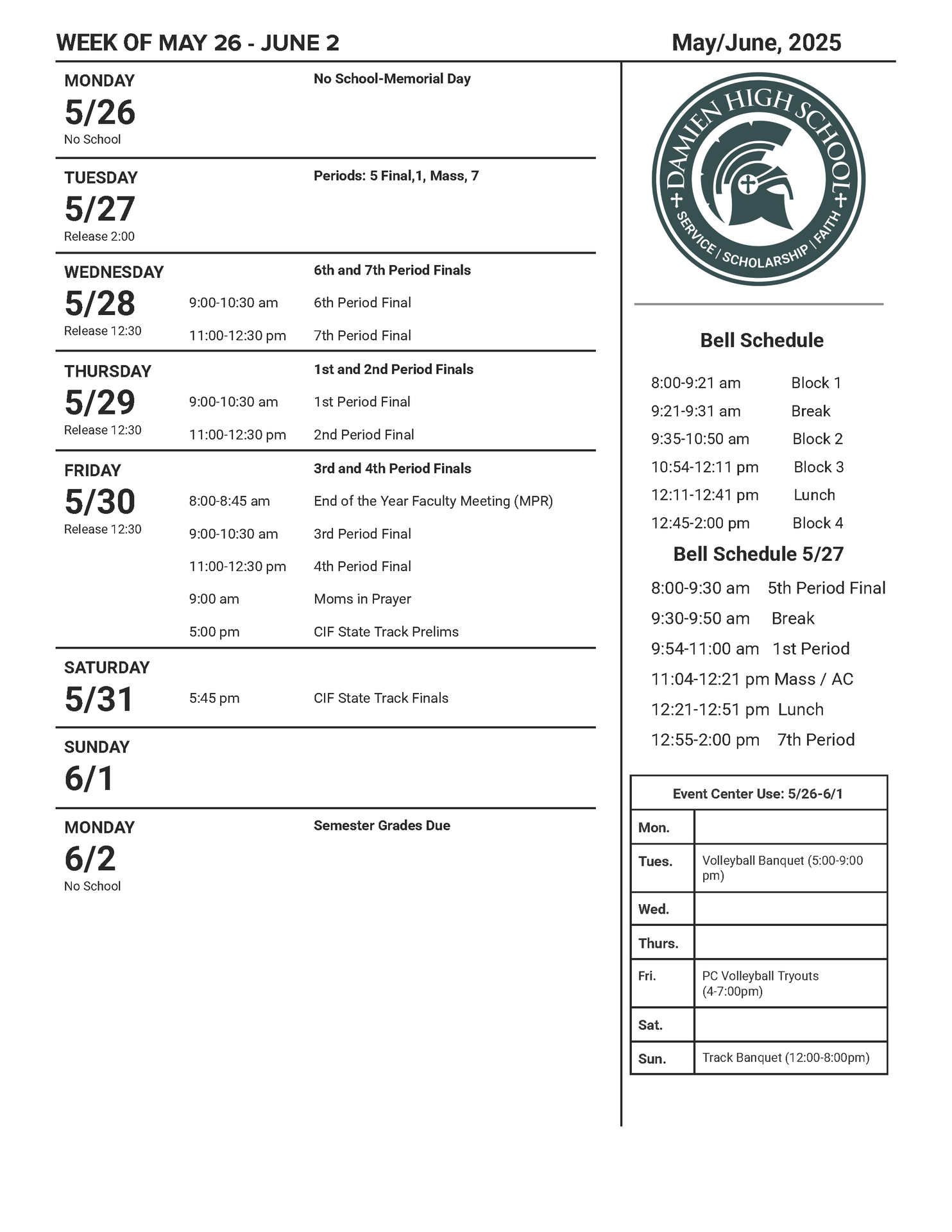 schedule 