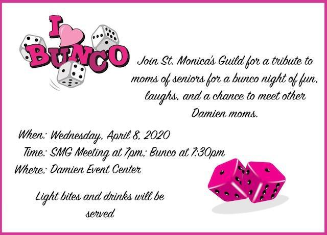 POSTPONED: St. Monica's Guild Bunco Night