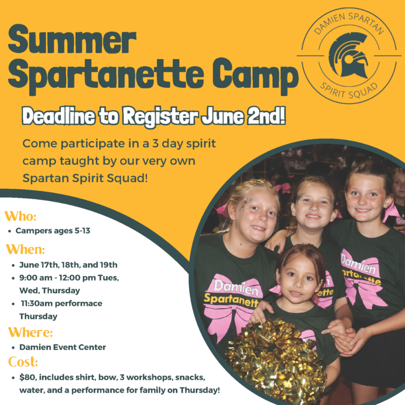 Spirit Squad hosting Spartanette Summer Camp Featured Photo